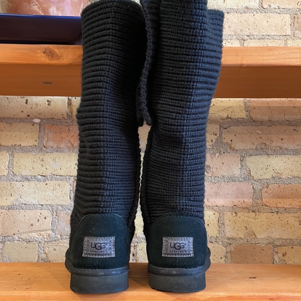 UGG Black Knit Winter Boots - Picture 4 of 8